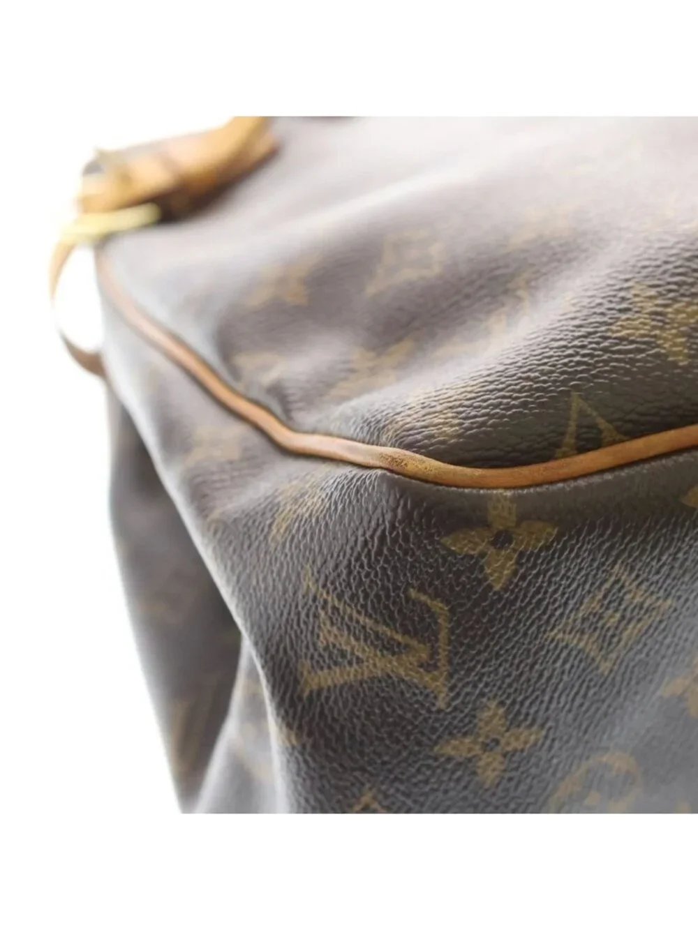 Louis Vuitton Monogram Batignolles Vertical Tote Brown Leather Gold